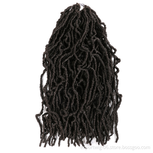 Wholesale Factory Price Crochet Hair New Locs Synthetic Crochet Braid Hair Soft Long Goddess Locs  Braids Hair Extension